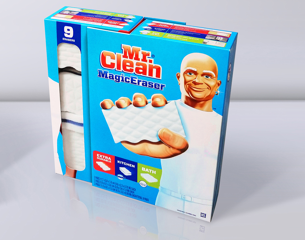 A clever design whereby the cartons are nested gives consumers full visibility to the packaging from all sides.