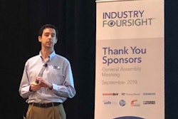 Michael Bowne, executive director of PI North America, presenting at the general assembly meeting.