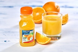 PET for juice distributed via cold chain.