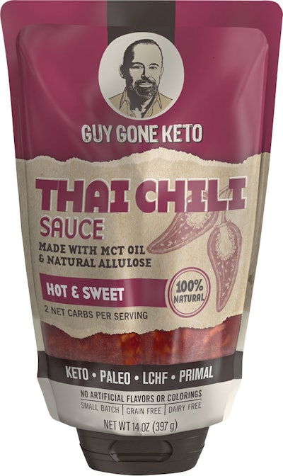 The Guy Gone Keto line of Ketogenic diet-friendly condiments is, as far as Thom King knows, the first use of the premade version of the STANDCAP Pouch in the U.S.