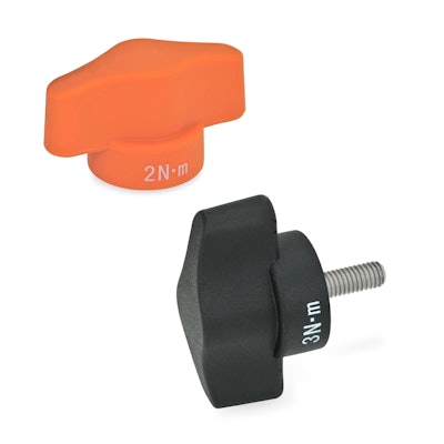 Winco EN 5320 plastic torque-limiting wing nuts