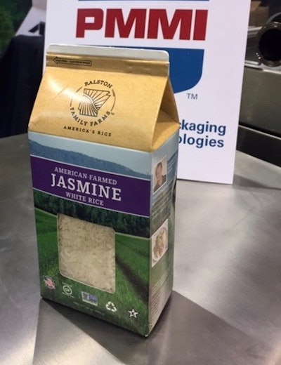Ralston Family Farms has launched this windowed carton for rice.