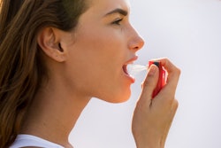 The liquid can be sprayed in any position—upside-down, horizontal, vertical—and can be sprayed while running and jumping. The spray dispenses the same amount in each press on the pump.