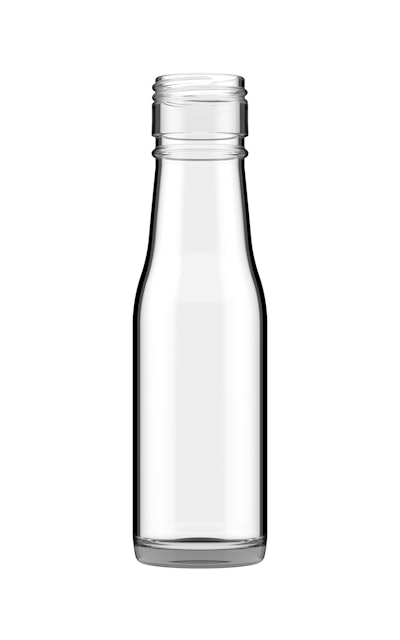 Single-serve glass wine bottle