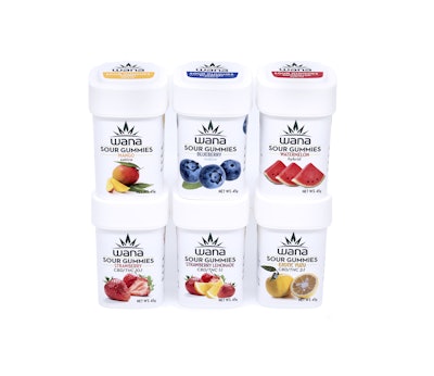 Wana Brands packages its cannabis-infused gummies in sleek, eco-friendly packaging that meets strict regulations while standing out on the shelf. Photo courtesy of Wana Brands.