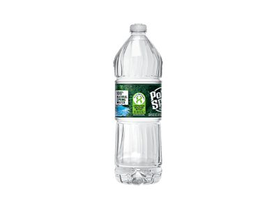Poland Spring has started transitioning its packaging to recycled plastic (rPET). Photo courtesy of Poland Spring.