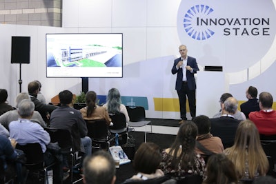 The Innovation Stage will feature free 30-minute educational seminars on cutting-edge topics, including high pressure processing and cobots. Photo courtesy of PMMI.