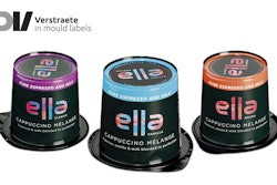 In-mold label has EVOH to provide oxygen barrier.