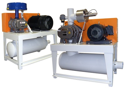 Coperion K-Tron positive displacement continuous vacuum, pressure and vacuum/pressure system blower packages