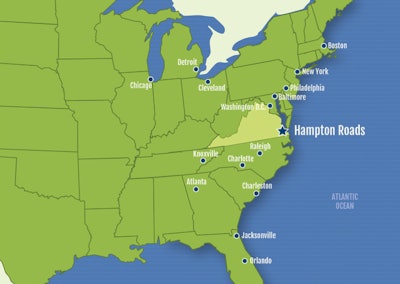 The Hampton Roads section of southeastern Virginia possesses a strategic location for operating a food or beverage manufacturing facility.