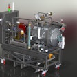 Multimode retort features rotary and horizontal agitation and saturated steam and water immersion modes.