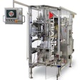 Bagger features a control box, film cage, and machine frame modified to fit into a narrow frame width of only 36 in.