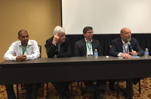 Panelists discuss cybersecurity during Schneider Electric's Innovation Days in Austin.