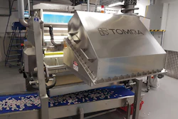 To meet increased demand for its Drumstick Squashies candy, Swizzels installed the TOMRA Nimbus optical sorter, which inspects the candies in free fall, allowing for the entire surface area of the product to be inspected. Photo courtesy of TOMRA.