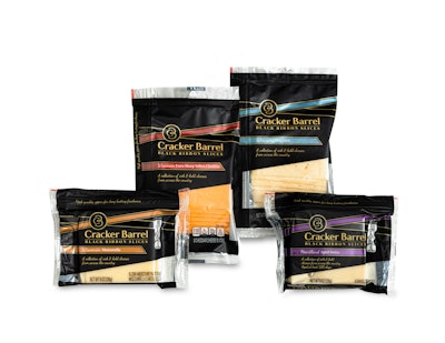 Packaging Excellence & Technical Innovation—Cracker Barrel Black Ribbon Natural Cheese Slices, TC Transcontinental Packaging