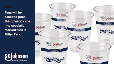 SC Johnson and Milwaukee Brewers Cups