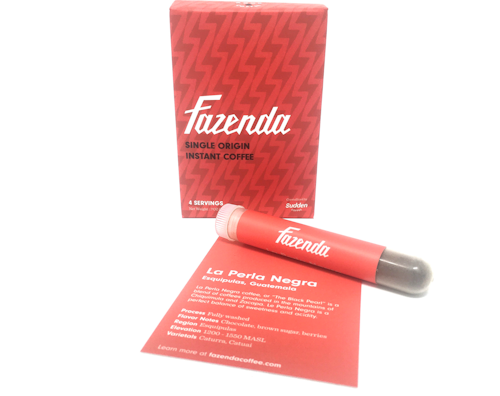 The coffee is packaged in clear, recyclable, round-bottom vial-like tube with a screw-on cap that offers a number of advantages over multilayer sachets.