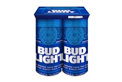 Anheuser-Busch InBev, one of the largest brewers in the world, will use KeelClip in its U.K. market this spring for some of its brands, including Bud Light. Photo courtesy of Graphic Packaging International.