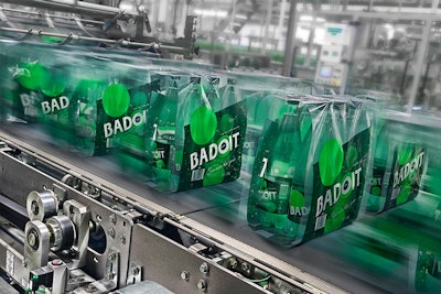 Appearance of multipacks is greatly improved at the Badoit plant.
