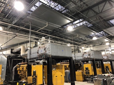 Smithfield's Kinston facility upgraded the lighting in its ammonia engine room to meet new International Institute of Ammonia Refrigeration standards. New LEDs provide more foot candles and safety. Photo courtesy of Smithfield.
