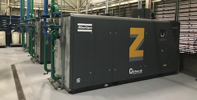 This oil-free air compressor from Atlas Copco helps McCormick & Company save on energy costs.