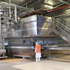 Hiperbaric’s 525 in-bulk machine processes twice the amount of beverage product per cycle than traditional in-pack HPP equipment.