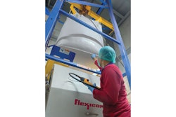 The Flexicon BULK-OUT BFC-C-X bulk bag discharger ensures constant and complete discharge of JB Cocoa’s presscakes with features including a telescoping tube and bag activators.