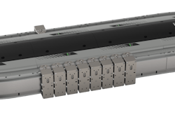 With the release of new, smaller-frame intelligent track systems, primary packaging applications can also improve flexibility and OEE using independent cart technology. Photo courtesy of Rockwell Automation.