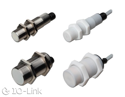 Pr Capacitive Sensors In Telflon Stainless Steel White Background