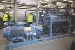 Aurivo’s heat pump system reclaims and channels excess heat from its cooling system to heat water for the milk pasteurization process, helping to reduce energy consumption and carbon emissions.