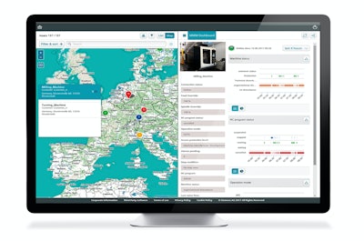 Siemens’ Manage MyMachines securely connects machines to the cloud and all of these machines, connected to MindSphere, can be managed around the world.