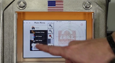 Set-up and verification of the Eriez Xtreme metal detector are easy to complete directly on the system.
