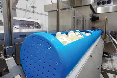 Expressed Juice bottles awaiting High Pressure Processing (HPP).