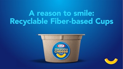 Fiber-based cups will roll out for Kraft Mac & Cheese some time in 2021.