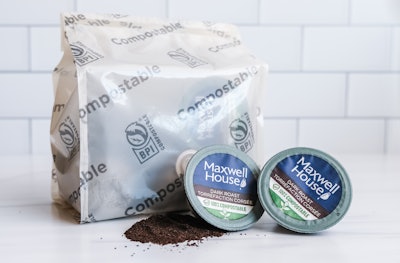 GOLD AWARD - Sustainability - Maxwell House Industrial Compostable Coffee Pod Lidding & Mother Bag from TC Transcontinental