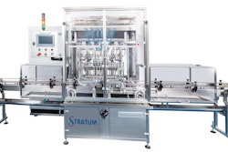 The liquid filling system capably handles a wide range of product viscosities.
