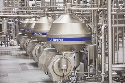 Tetra Pak separators are placed in the whey processing area.