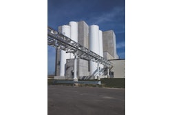 At Proliant Dairy Ingredients’ new facility in St. Johns, Mich., a pipe bridge conveys liquid milk permeate and whey permeate from the adjacent MWC plant for producing dry ingredients for feed and food applications. Photo by Thomas Kirby