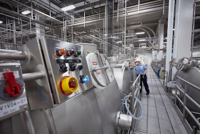 The plant includes 16 Tetra Pak vats capable of making 10,000 lb of cheese in every batch.