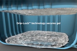 With the SeaWell system, trays are thermoformed with cavities into which a GRAS technology blend is dropped and secured with a heat-sealed piece of nonwoven fabric.