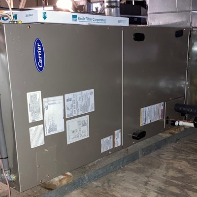 Installation of an air-cooled air handling unit in place of a water-cooled unit at B&G Foods’ Cincinnati facility has significantly reduced water usage.
