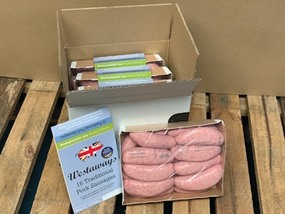 Clearly visible in this photo is the sustainable packaging messaging that is prominent on the paperboard sleeve as well as on the cling film.