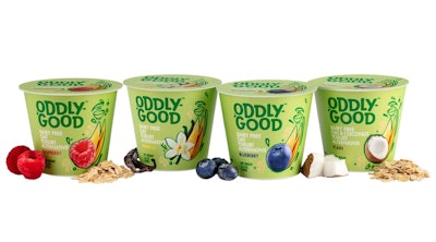 The new line of Oddlygood oat yogurts
