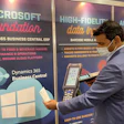Viswanath Puttagunta, president and CTO, Power Central, demonstrates the company's Microsoft dynamics ERP platform.