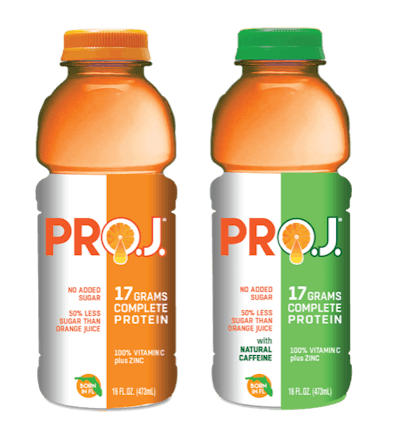 PRO.J is packaged in a shelf-stable, 16-oz PET bottle with a Silgan 38 VSI hot-fill closure