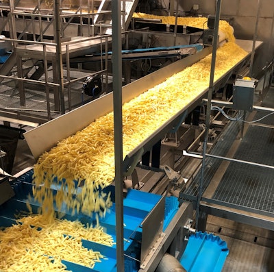 Key Technology’s Zephyr horizontal-motion conveyor minimizes bounce to reduce product damage, noise, and loss of seasoning.