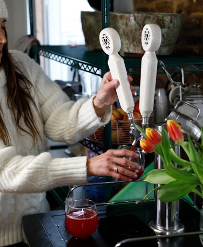 To have its juices sold on tap at Giant Heirloom Markets and other natural food stores, Nourish Juice Bar is using high pressure processing combined with a PET keg.