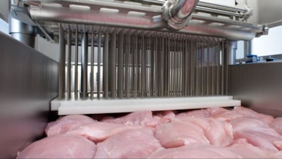 For poultry brine injections, GEA recommends 2 mm injection needles with its MultiJector system for better brine distribution that does not destroy the structure of the meat.