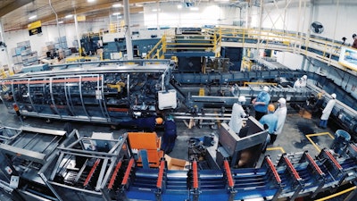 Installation of the new cartoner at Bumble Bee.