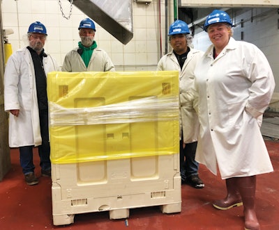At Smithfield Foods’ Milan, Mo., facility, the switch from cardboard to reusable plastic combos is expected to save $1.3 million over the next five years.